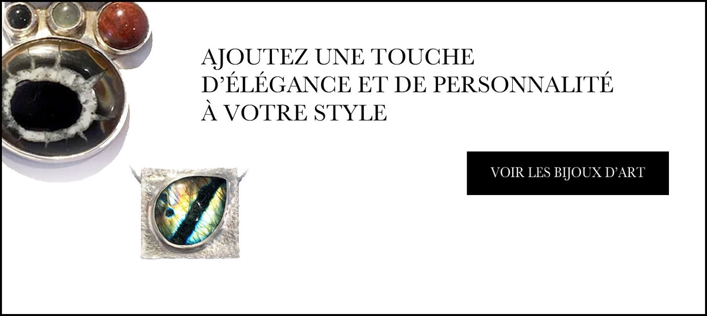 Ajoutez une touche d'élégance et de personnalité à votre tenue - acheter un bijoux d'art unique de l'artiste Michelle Lemire à l'Atelier Galerie d'art Solart