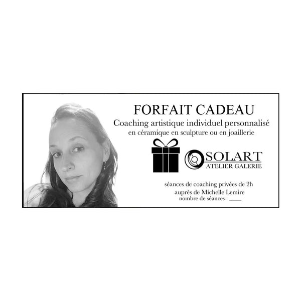 FORFAIT CADEAU COACHING PERSONNALISÉ EN CÉRAMIQUE, SCULPTURE OU JOAILLERIE