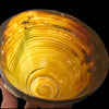 petit bol en porcelaine sculptural ambre flamboyant