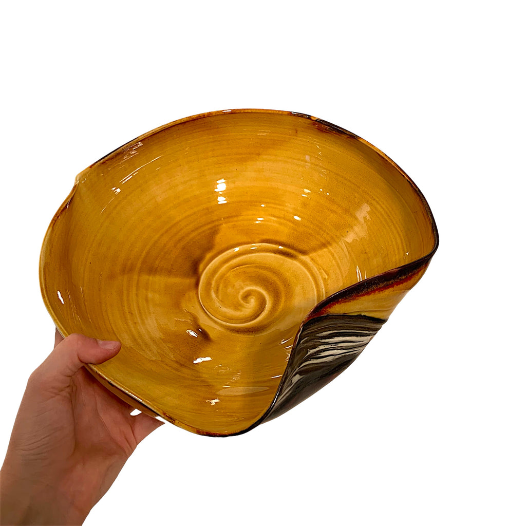 GRAND BOL AMBRE FLAMBOYANT EN MOUVEMENT