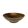 Grand bol blanc craquelé et bronze