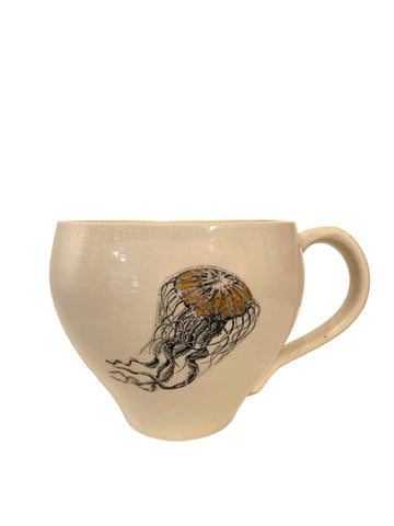 tasse en porcelaine méduse