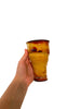 verres torsadés en porcelaine ambre flamboyant