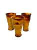 verres torsadés en porcelaine ambre flamboyant