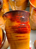 verres torsadés en porcelaine ambre flamboyant