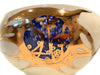 Bol blanc et bleu royal décoré d'or fin