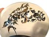 bol en porcelaine craquelé fleur et or fin