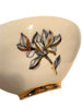 bol en porcelaine noir et blanc fleur et or fin