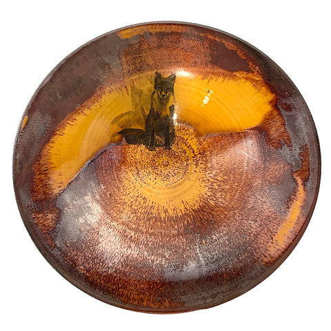 PLATEAU PORCELAINE RENARD ROUX