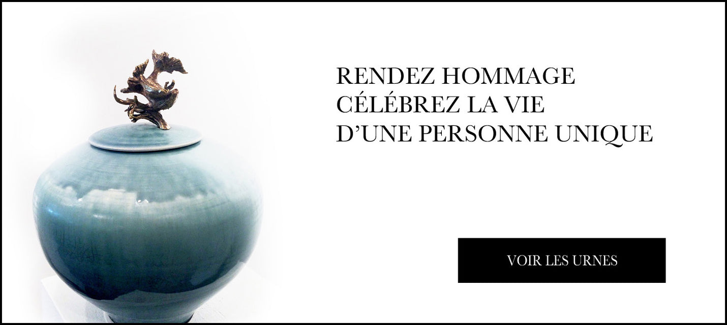 Rendre hommage, célébrer la vie d'une personne unique - Acheter une urne funéraire unique de l'artiste Michelle Lemire