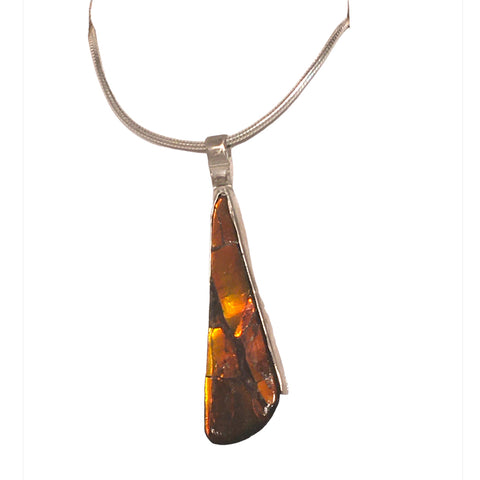 PENDENT AMMOLITE FEU