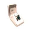 Bijou collier pendentif rond porcelaine turquoise argent grand