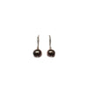 Boucles d'oreilles perles noires argent