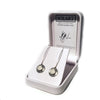 Boucles d'oreilles longues porcelaine blanc argent