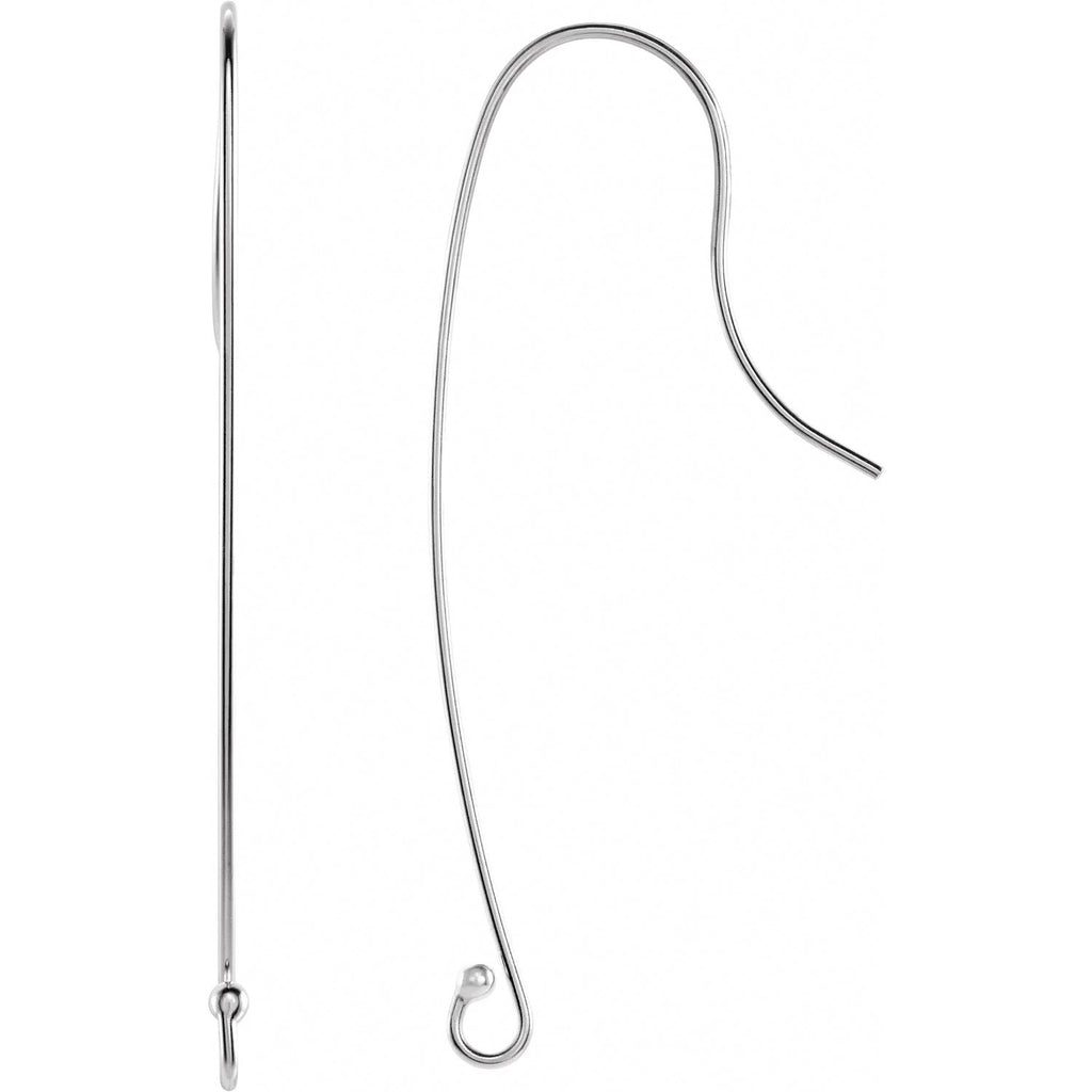 Sterling Silver Long Wire Earring Top