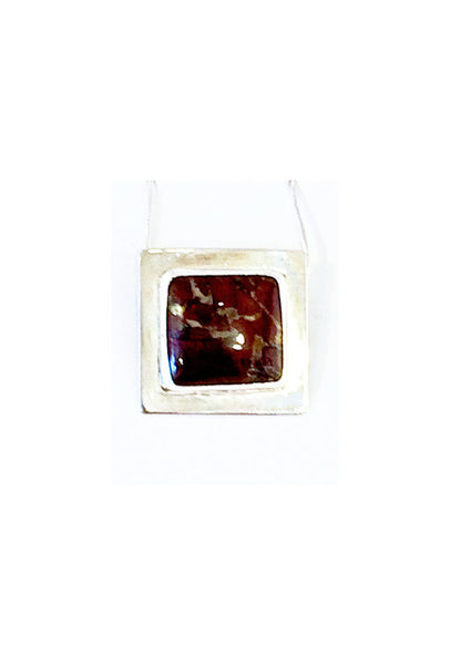 Pendentif jaspe rouge