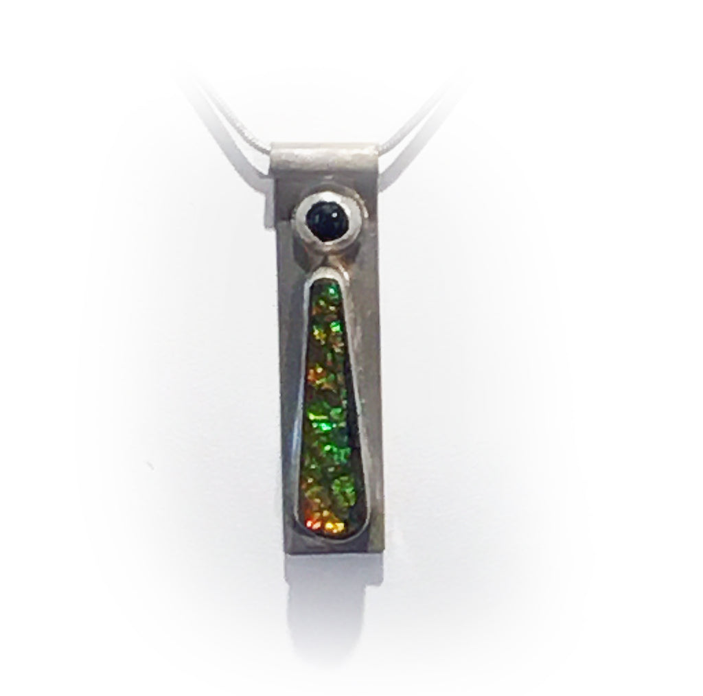 PENDENTIF AMMOLITE ET ONYX